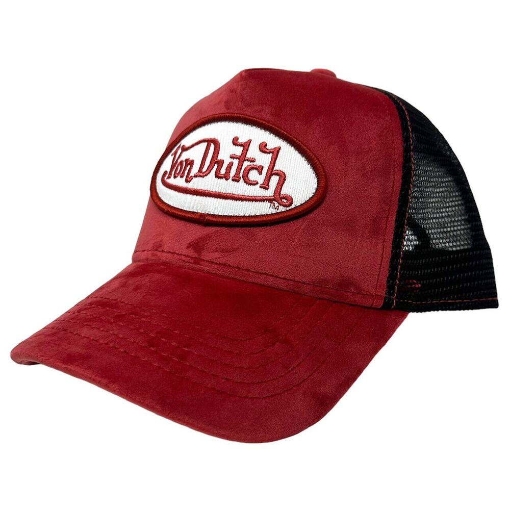 Von Dutch Trucker Hat Astro Dust Velvet Embroidered Logo Patch - Picture 1 of 7